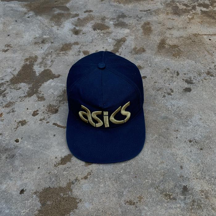 Snapback big logo asics navy