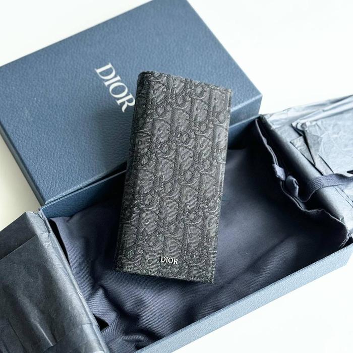 Original - Dior CD Oblique long wallet black dompet pria panjang