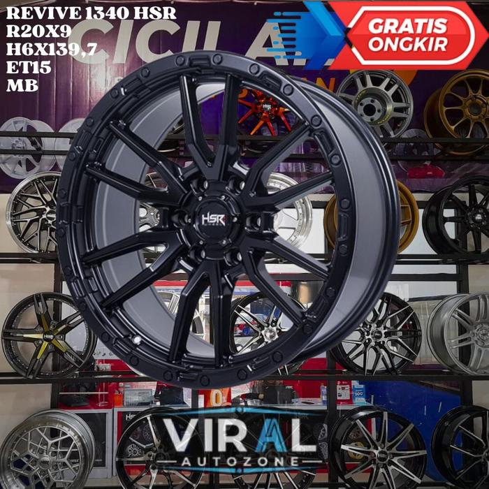 Velg Ring 20 Hitam dop untuk Mobil Hilux, Prado , LC dll HSR Revive R20