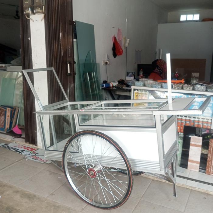 Gerobak rujak potong Alumunium