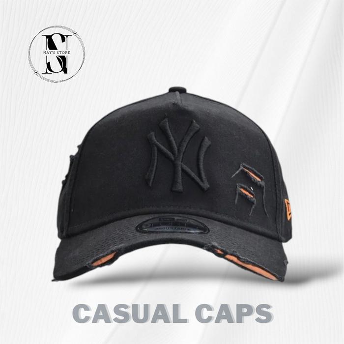 Topi NEW ERA 940AF NY YANKEES COTTON DAMAGE - Black