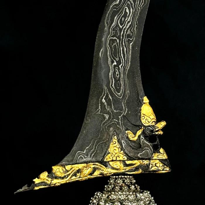 Keris Naga Siluman Kinatah Emas Pamor Segoro Muncar Tangguh Mataram