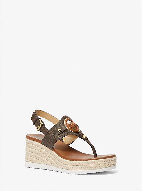 Aubrey Cutout Signature Logo Wedge Sandal murah branded jastip amerika usa original asli baru new no