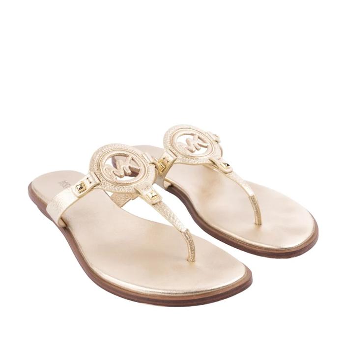 Aubrey Cutout Metallic Leather T-Strap Sanda murah branded jastip amerika usa original asli baru new