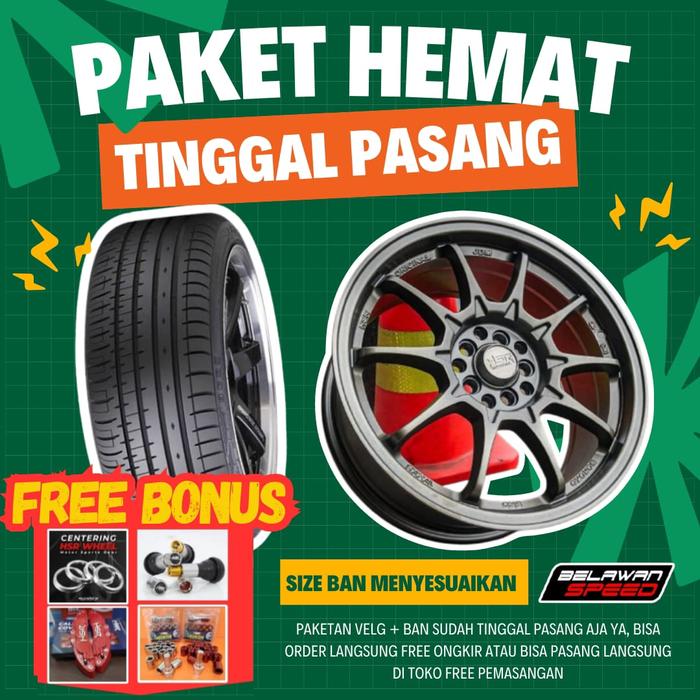 Paket Velg Plus Ban Ring 18 Mobil Honda Civic FD Accord - HSR SRD R17 BRONZE r18