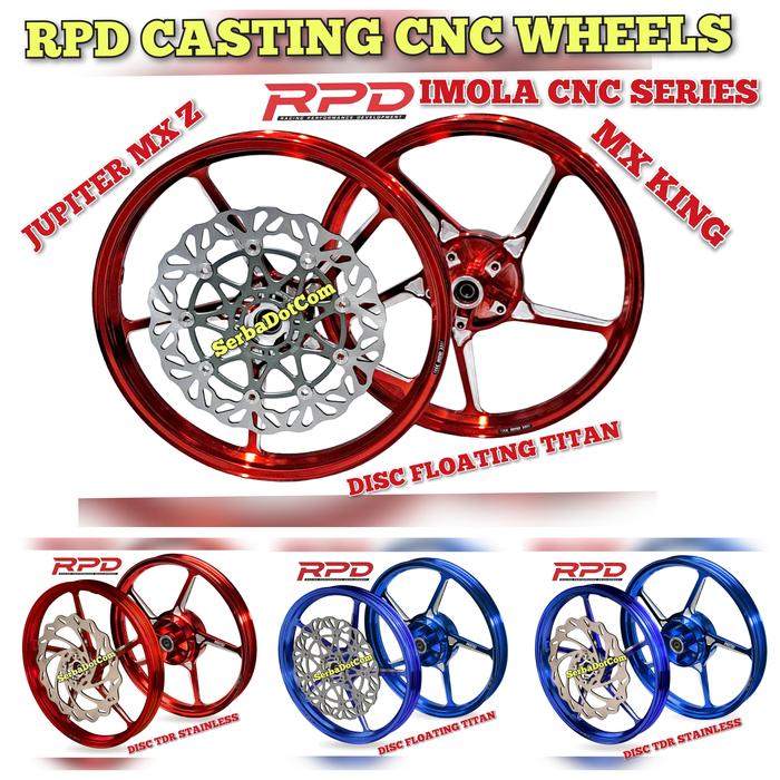 RPD CASTING CNC VELG RPD IMOLA SERIES ORIGINAL JUPITER Z MX KING DISC FLOATING STAINLESS P5 P 5 not