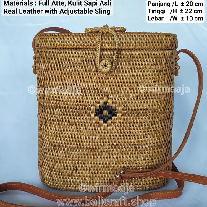 Tas Rotan Full Atte Wadah Genta Mangku