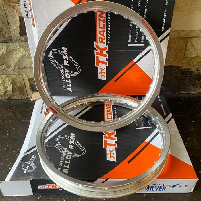 velg TK racing silver 160/185 ring 17 velg tk racing silver ring 17 ukuran 160/185 set