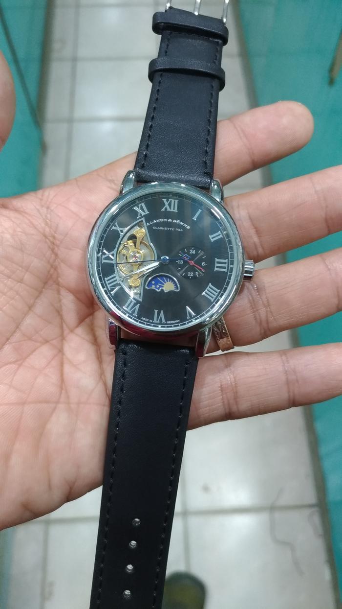 jam tangan pria vintage moonphase a lange and sohne fitur normal aktiv semua siap pakai