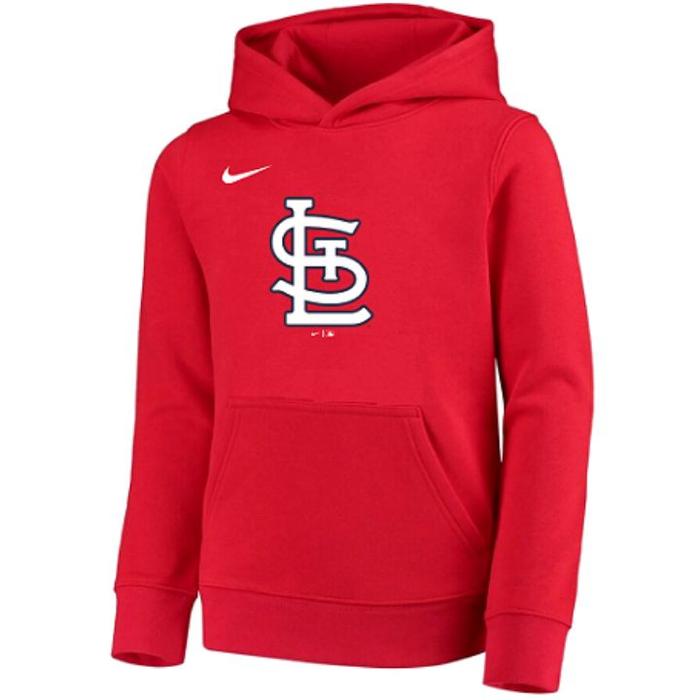 ST. LOUIS CARDINALS NIKE MLB COTTON PULLOVER FLEECE HOODIE - SPORT RED