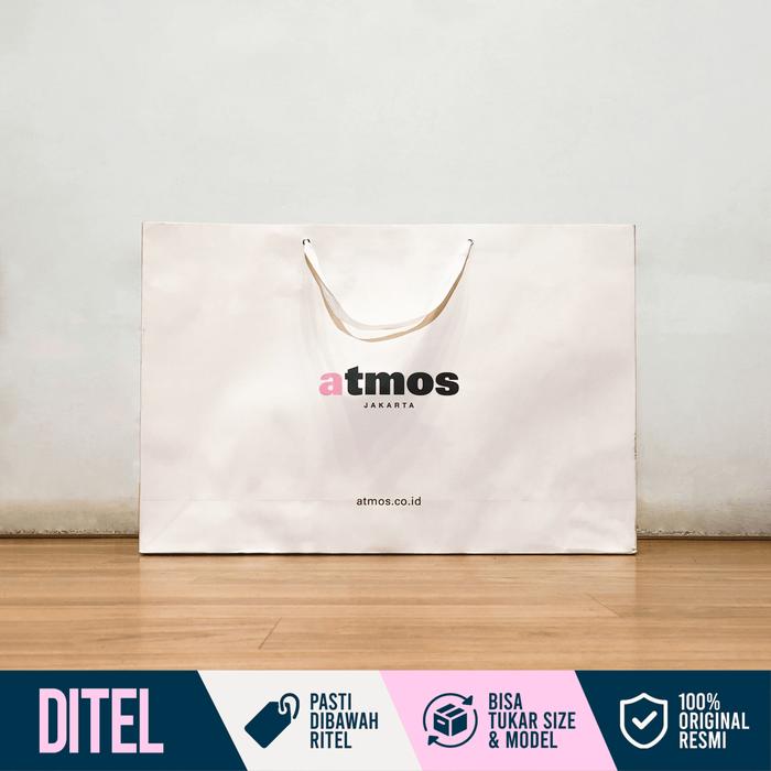 Atmos Paperbag White Pink ORIGINAL STORE ATMOS PINK