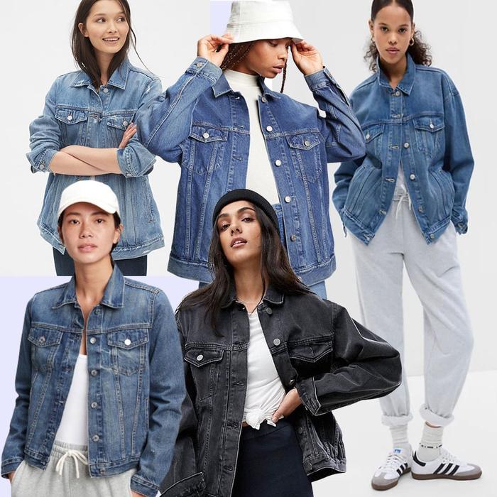 jaket jeans denim gap wanita original