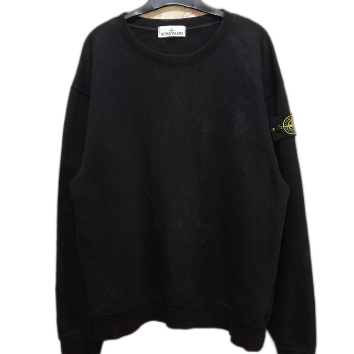 crewneck stone island second black Sweatshirt stone basic dewasa