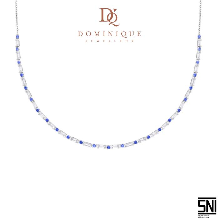 Kalung Sandra Dewi Gold Baguette Sapphire Collection NC220572