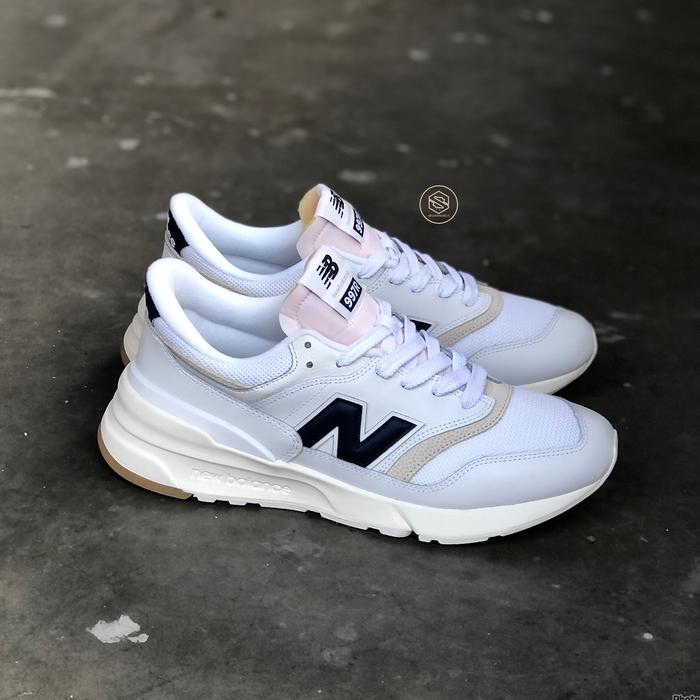 Sneakers New Balance Classic 997 997R Leather White Bone Navy Blue Original
