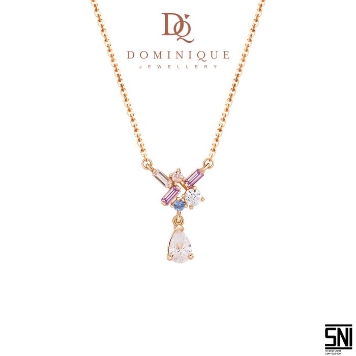 Kalung Sandra Dewi Gold Baguette Rainbow Collections NC230187