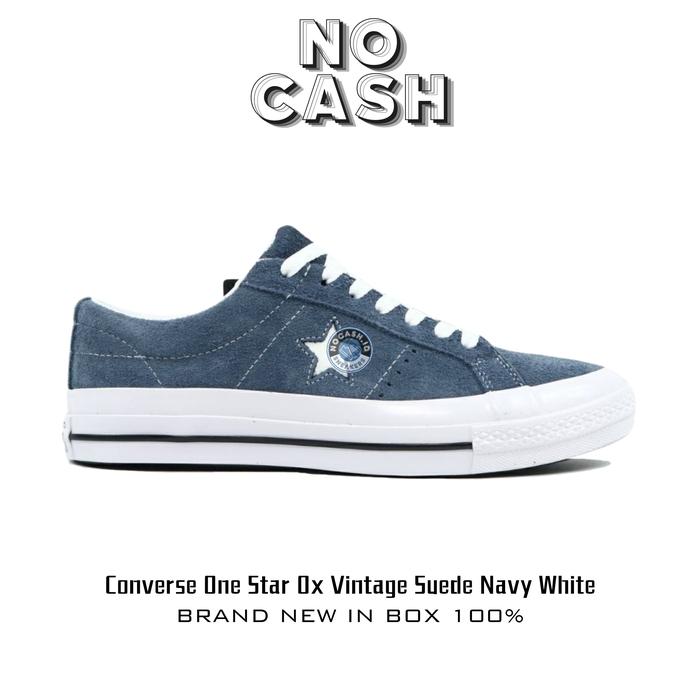 Sepatu Pria Converse One Star Ox Vintage Suede Navy White / Sepatu converse ori
