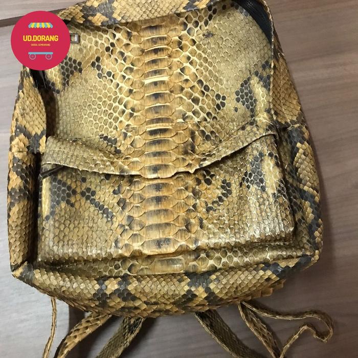 tas punggung snake skin homemade