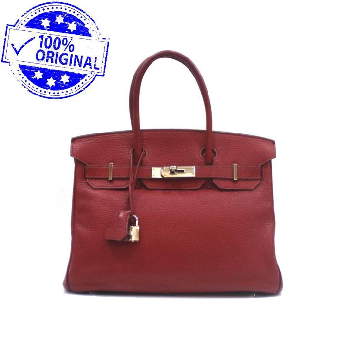 Preloved Hermes Birkin 30 B30 Rouge Grenat Togo PHW K Square 2007