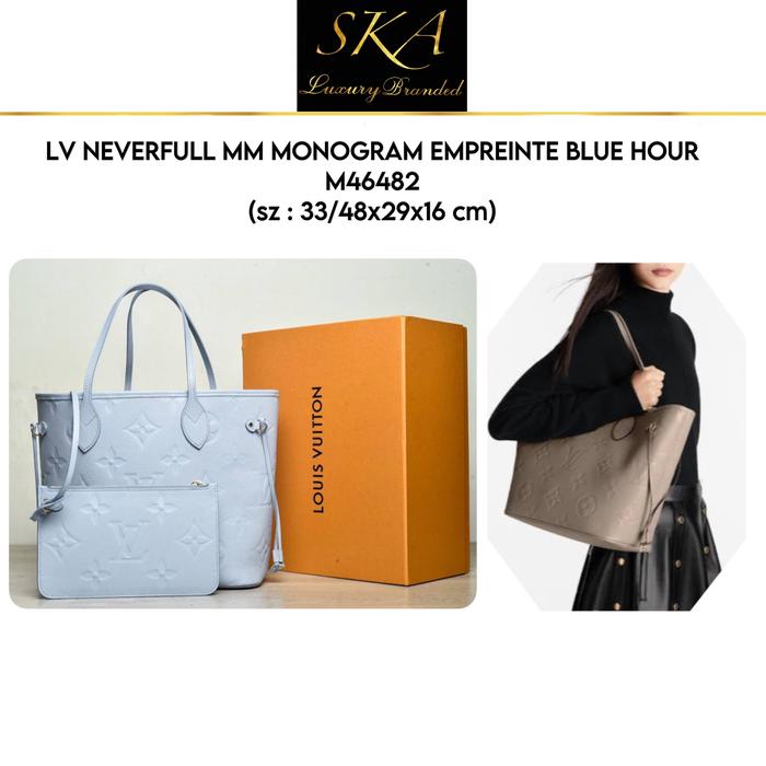 LV Neverfull MM Monogram Empreinte Blue Hour