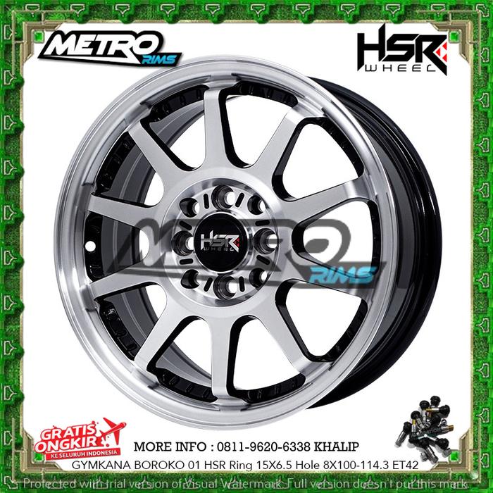 VELEG VELG PELEK RACING JDM HSR ORIGINAL GYMKANA BOROKO 01 R15 RING 15 COCOK UNTUK AVANZA XENIA CARR