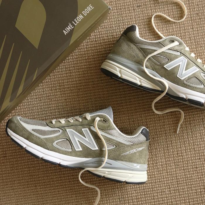 Original New Balance 990v4 x Aime Leon Dore Olive Made in Usa
