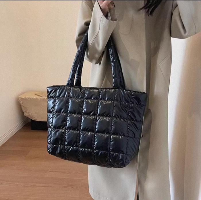 Tas puffy bags Polos simple tas totebag puffy tas jinjing besar tas kerja tas bahu tas kerja puffy b