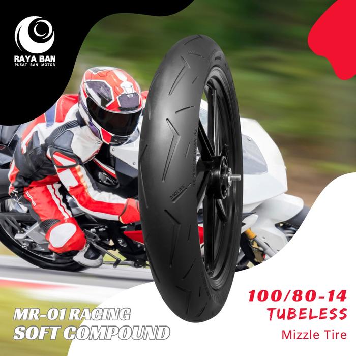 Ban Motor Mizzle MR01 100/80-14 Tubeless TL Ring 14 Racing Race Soft Compound SC MR-01