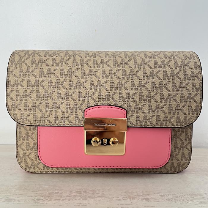 Tas Wanita MK Sloan Editor Tea Rose MD Flap Messenger