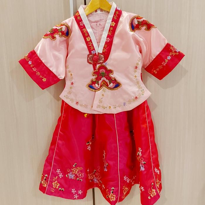 Pink Korean Hanbok Dress Anak (preloved)