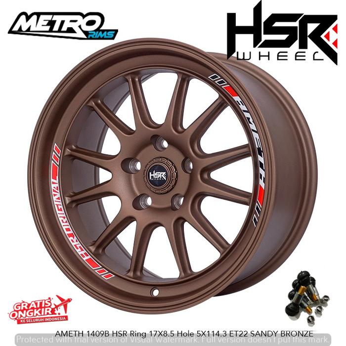 PELEK VELEG VELG MOBIL RACING HSR AMETH RING 17 R17 COCOK UNTUK INNOVA RUSH TERIOS CAMRY INNOVA ZENI