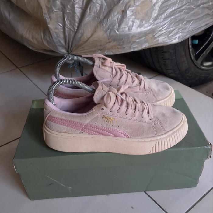 sepatu second branded puma suade platform size 38 original preloved