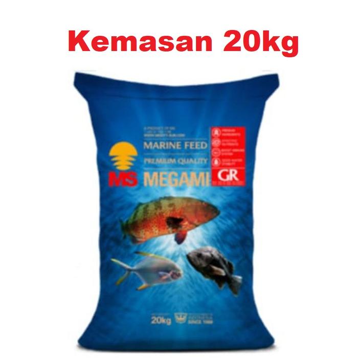 Pelet Megami 20kg  protein 48% tipe sinking tenggelam pelet ikan koi koki goldfish predator oscar ch