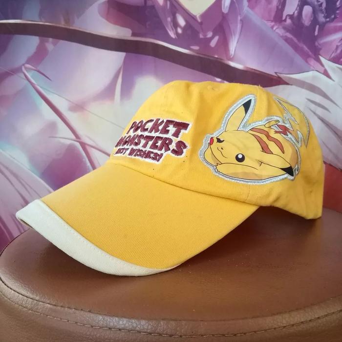 Pokemon Pocket Monster Best Wishes Yellow Official Anime Game Cap Topi Baseball Original Second Merc