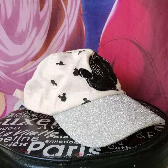 Disney Mickey Mouse Black and White Official Cartoon Cap Topi Baseball Original Second Merch Japan K