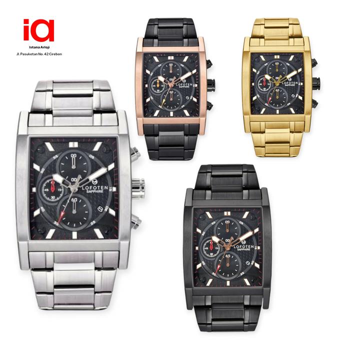 LOFOTEN F-6523MC Sapphire Glass Stainless Steel Strap Varian Warna