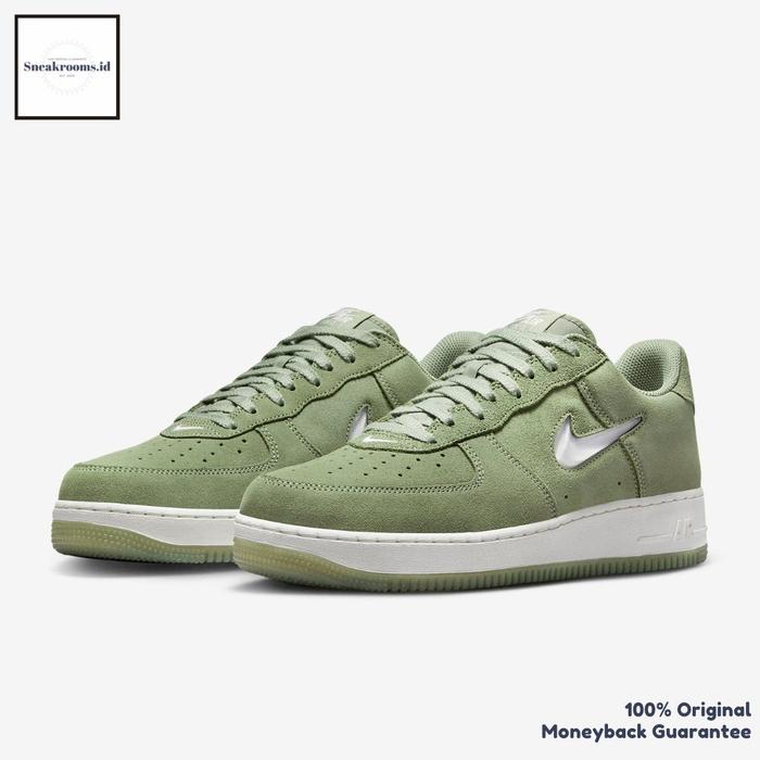 Nike Air Force 1 Low Retro Oil Green Suede Original Resmi (100% Authentic)