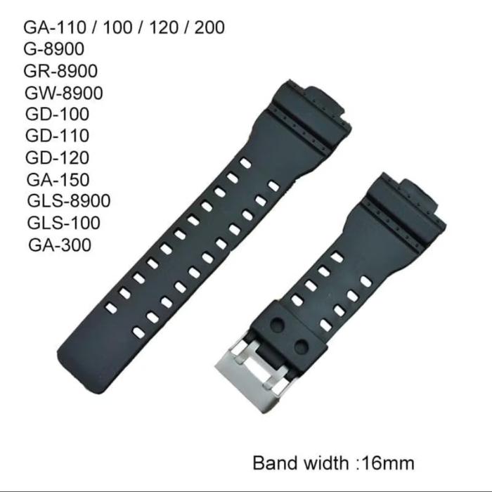 Strap Tali Jam Tangan GA-100 GA-110 GA-120 GA-150 GA-200 GA-300 GA100 GA110 GA120 GA150 GA200 GA300