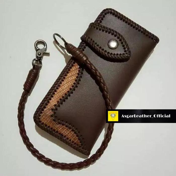 Price Dompet Kulit Panjang Pria Dompet Bikers Dompet Panjang Tali Anyam Handmade
