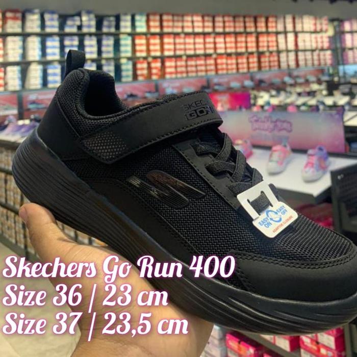 SEPATU / SHOES SKECHERS GO RUN 400 JR FULL BLACK Kids