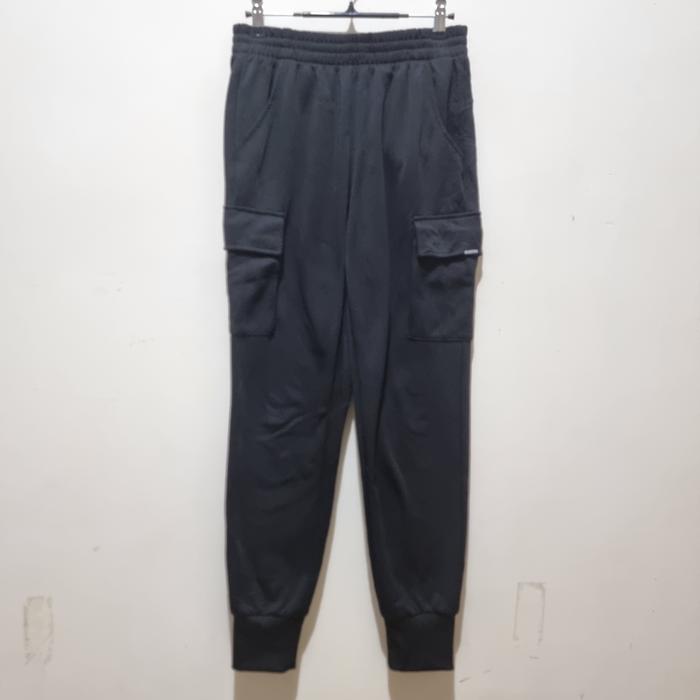 Celana Jogger Cargo Black Yak Hitam S Fit M Second -169