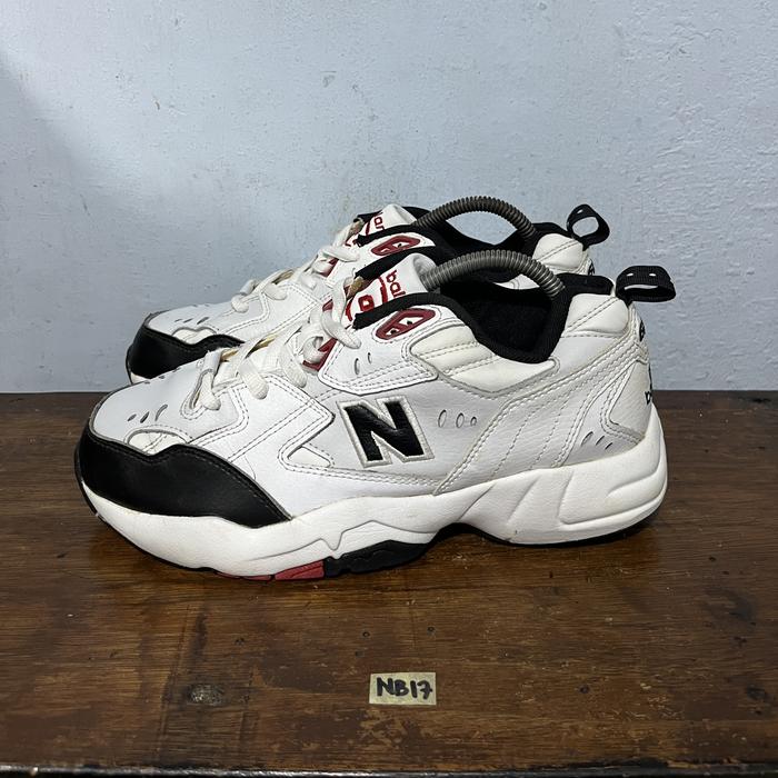 sepatu second ori new balance 608 white black size 41