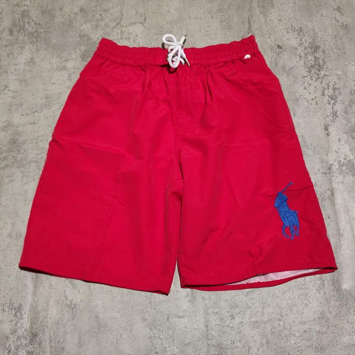 celana pendek pria polo merah bekas
