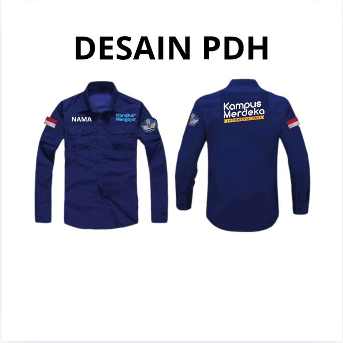 Seragam Kemeja PDH Kampus Mengajar - Kampus Merdeka Indonesia Jaya