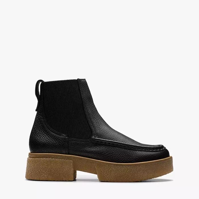 CLARKS Linoso Top Leather Original Sepatu Boots Wanita - Black