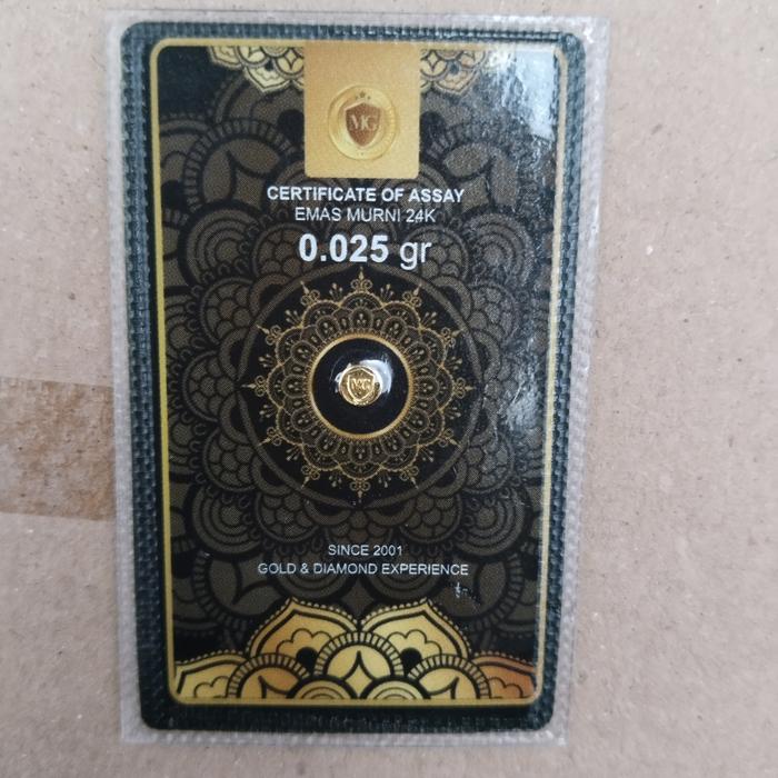 Mini Gold Black Series Logam Mulia Emas Murni 24 Karat 0,025 Gram MG 01