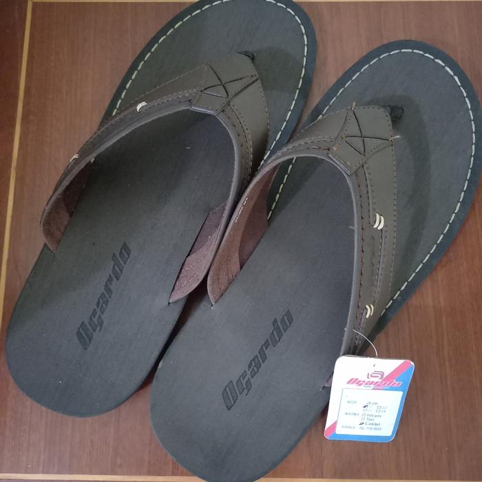 ogardo sandal jepit pria size 40 sandal coklat
