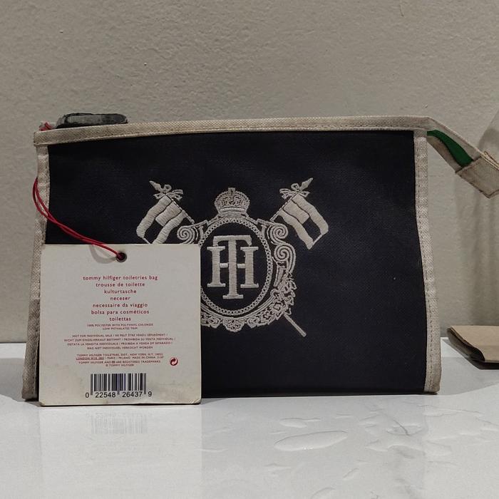 (WAJIB Transaksi Offline) Tommy Hilfiger Toiletry Bag Authentic Preloved - Vintage