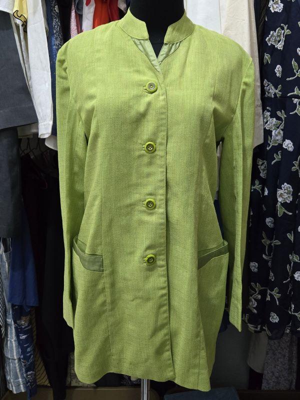 long blazer wanita hijab friendly hijau melon