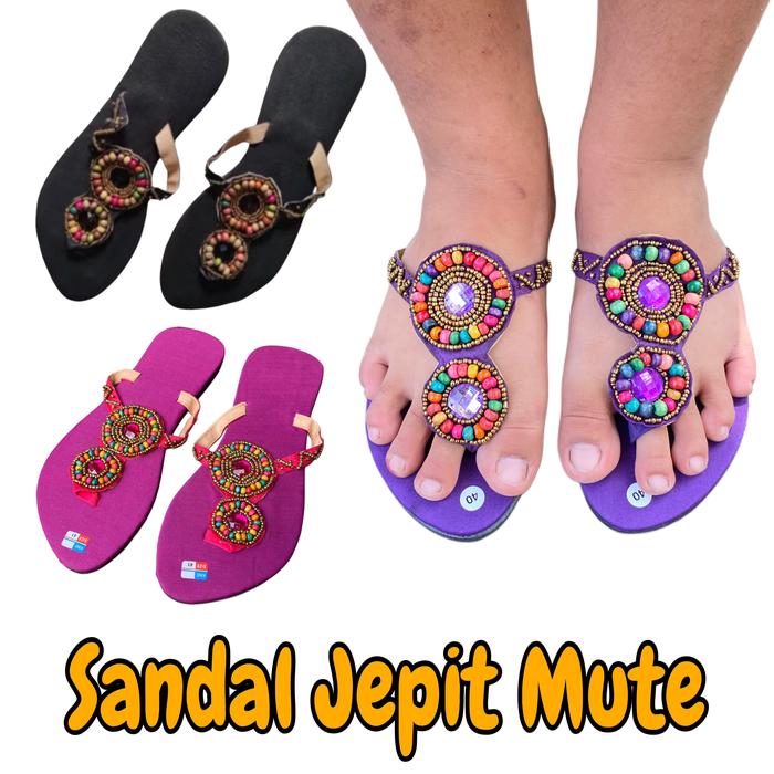 Sandal Mute Bali Sandal Jepit  Bali Sandal Mote Sandal Manik Manik Sandal Unik Sandal Angka Delapan 